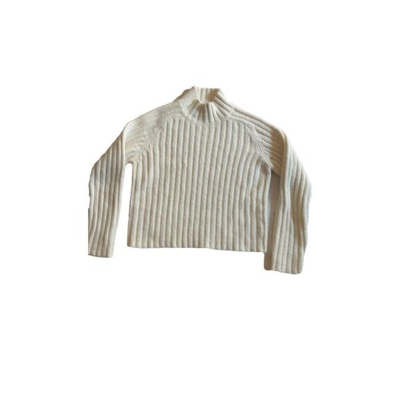 The Limited cropped wool ivory Sweater M - Picture 2 of 5